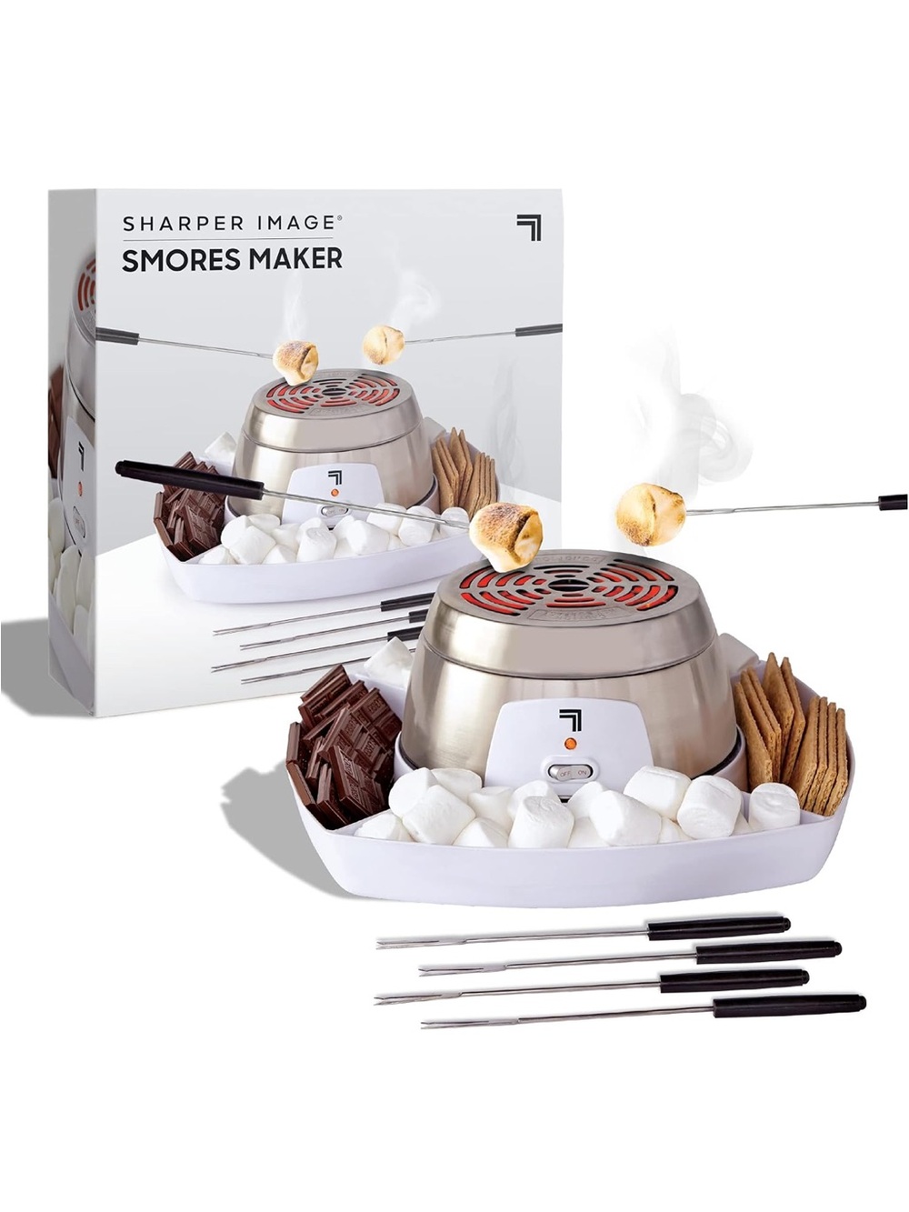 Sharper Image Stainless Steel S'mores Maker - Silver
